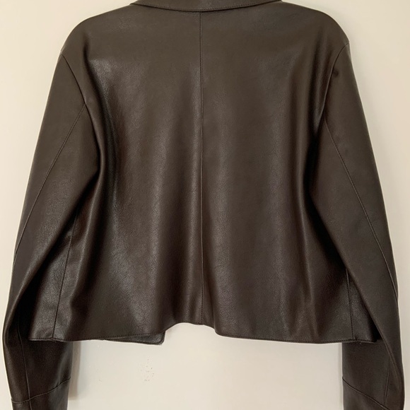 Mango Chocolate Leather Jacket - Picture 4 of 8